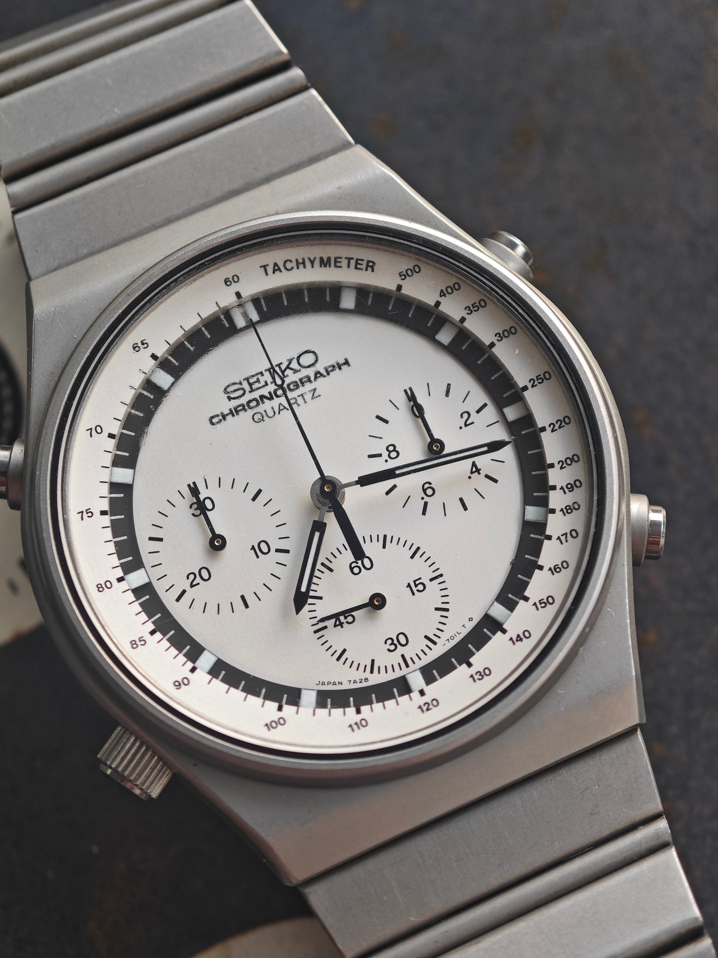 MINT+++ SEIKO 7a28-7010 Speedtimer quadrante bianco