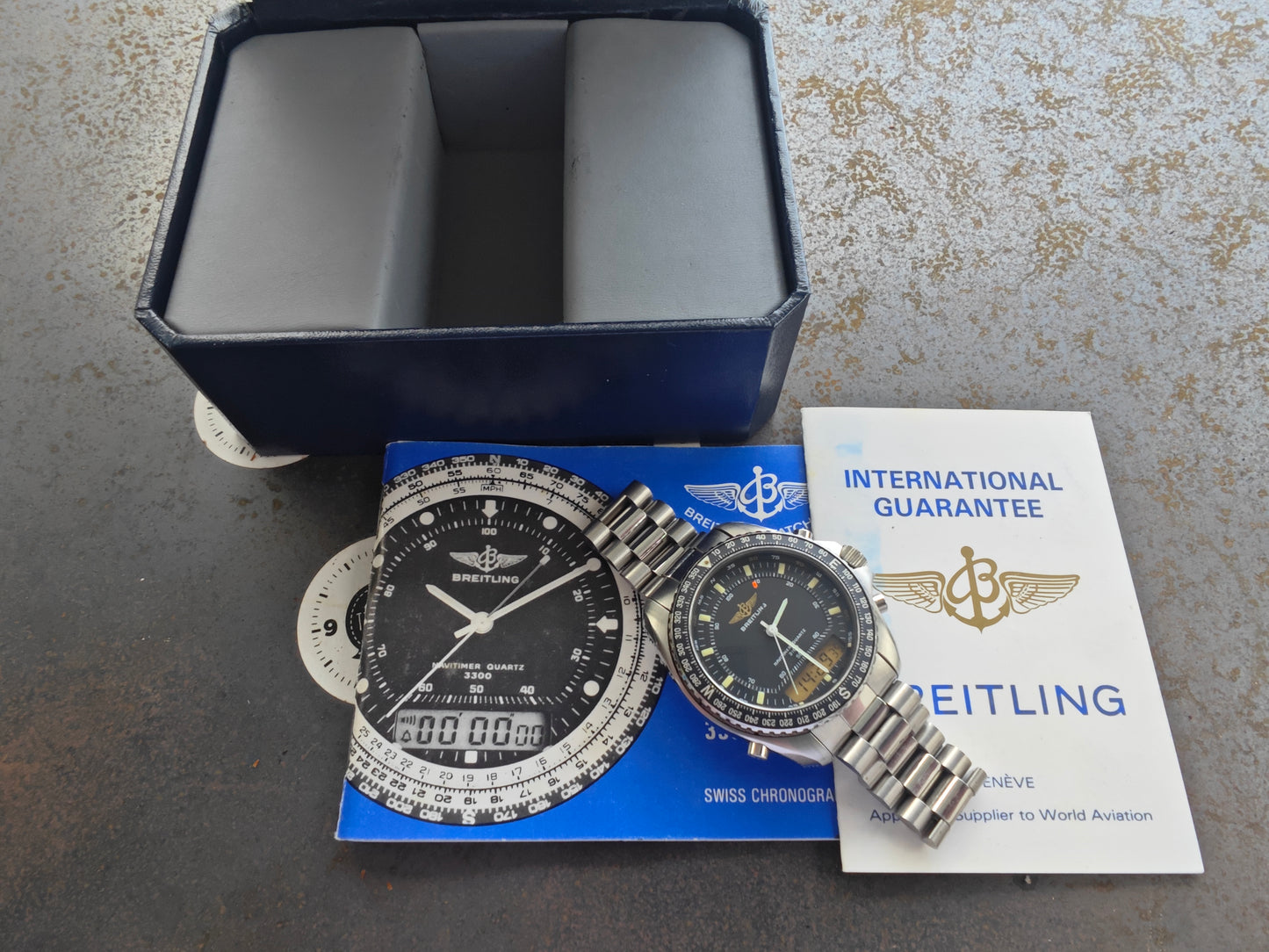 Breitling Navitimer Quartz 80191 - FULL SET - TOP CONDITIONS - 1989