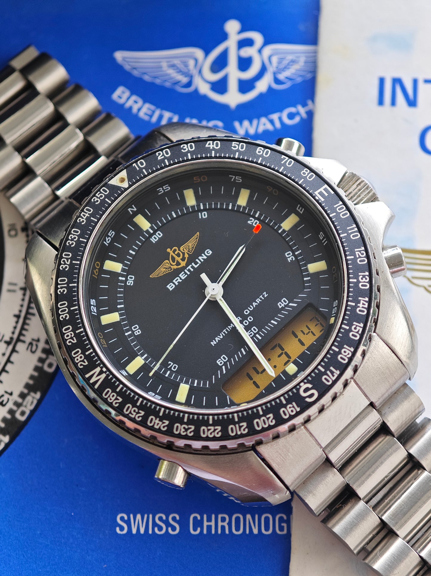 Breitling Navitimer Quartz 80191 - FULL SET - TOP CONDITIONS - 1989