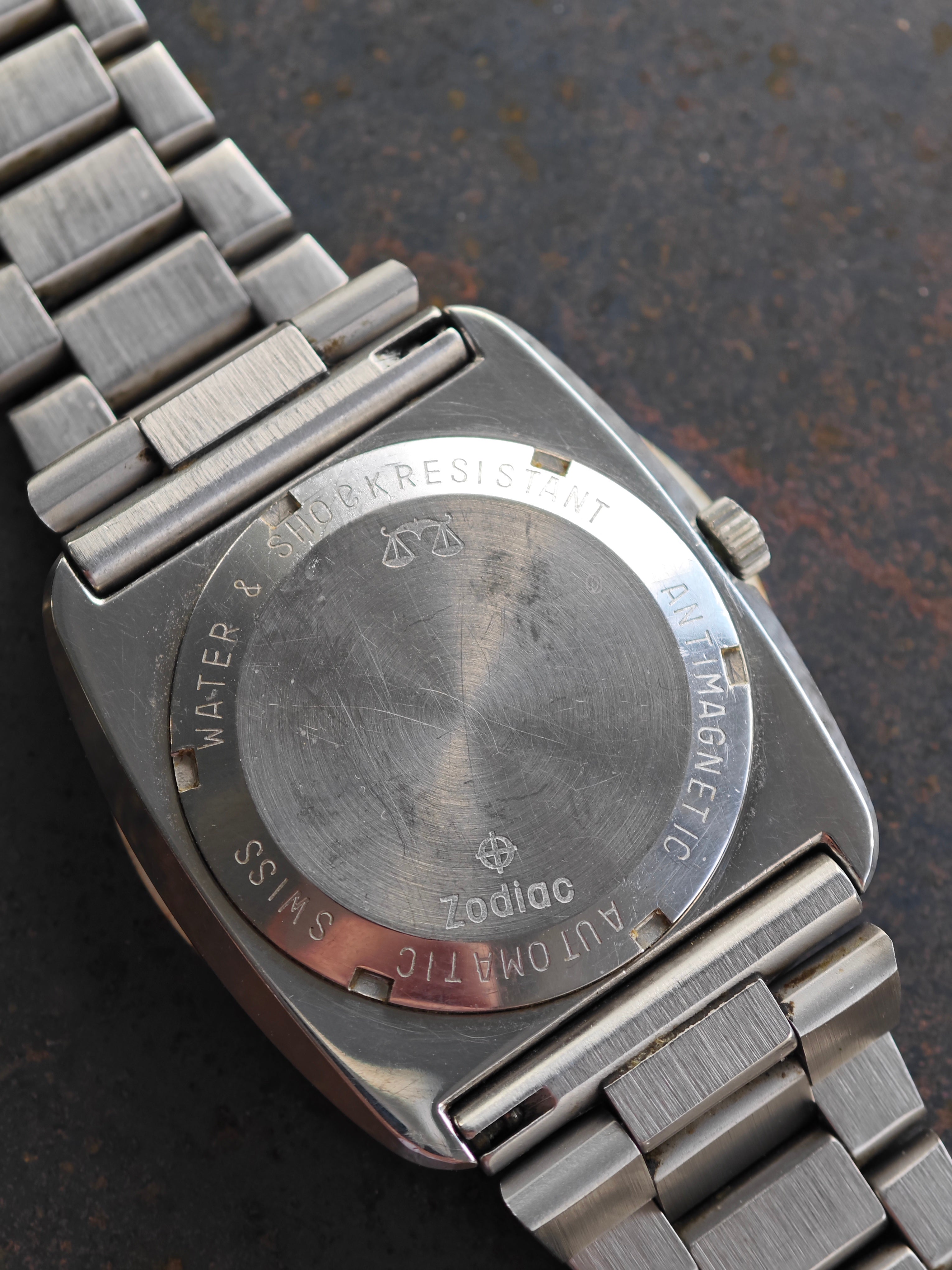 Zodiac Astrographic SST Mystery Silver Dial & Chatelain bracelet