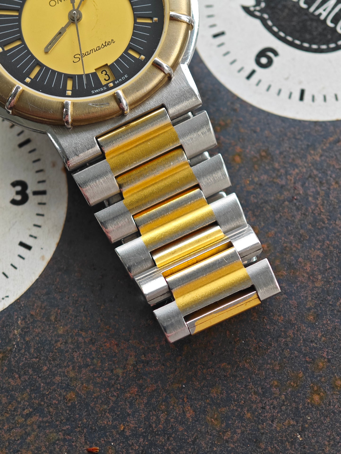 OMEGA Seamaster Dynamic „Spider“ Herrenversion Kal. 1430 – seltenes zweifarbiges Armband