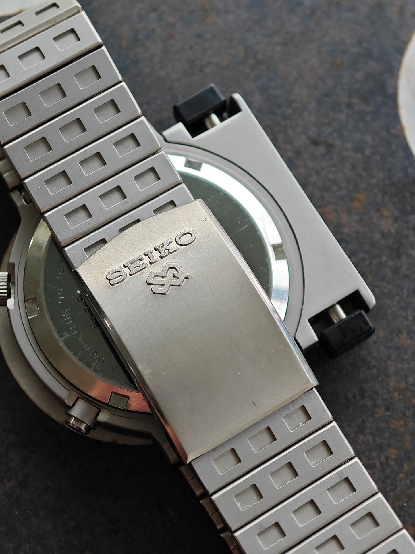 NOS SEIKO Alien Ripley 7a28-7000 argento PVD