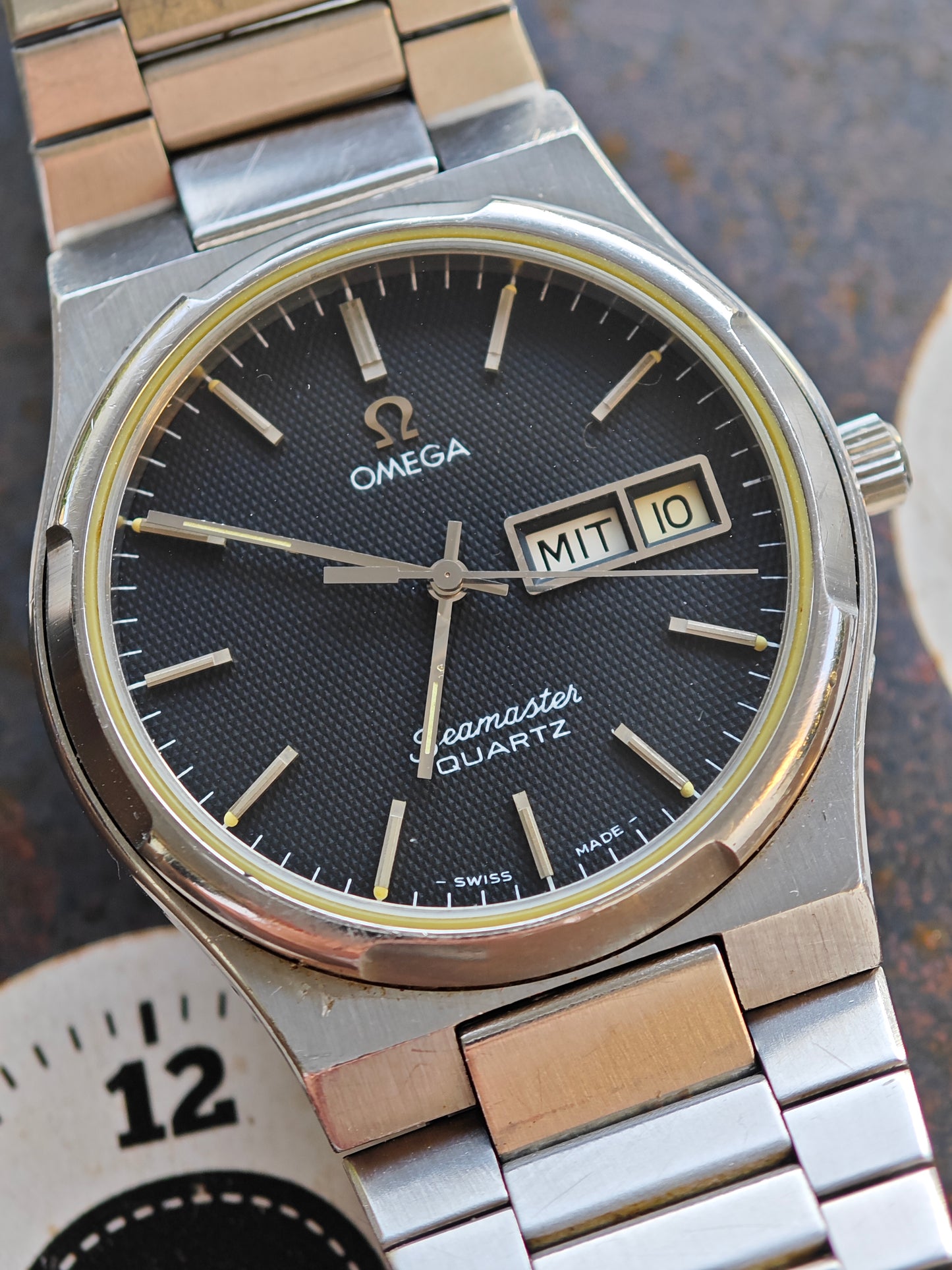 OMEGA SEAMASTER Quarzo Quadrante Waffle Cal. 1345 ASSISTENZA
