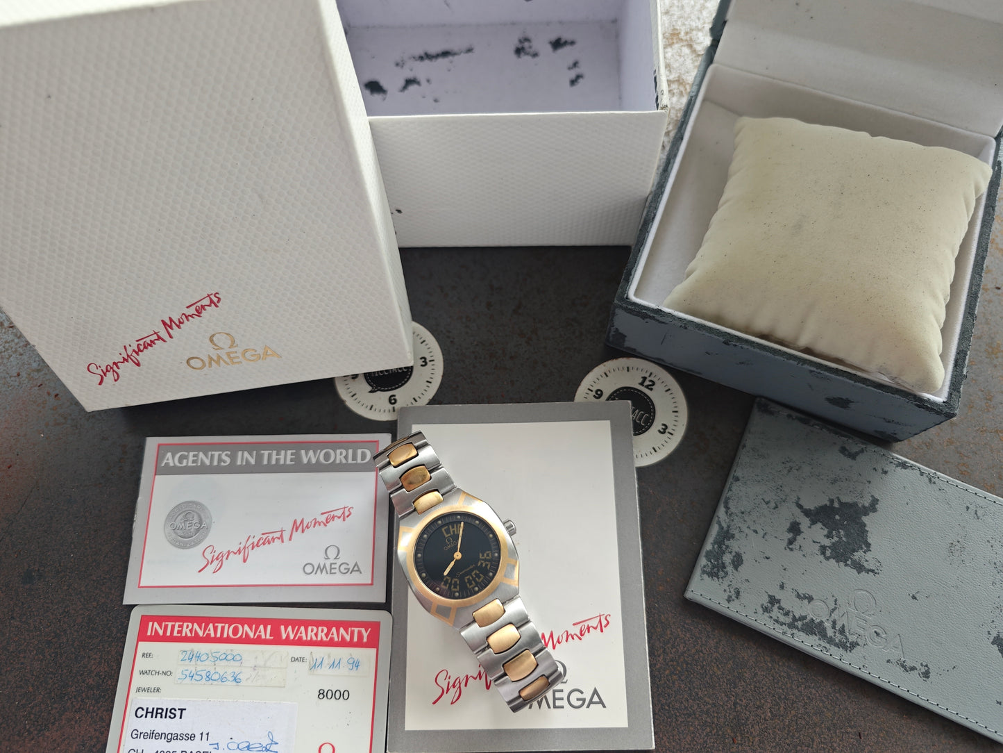 OMEGA SEAMASTER POLARIS Bracciale bicolore multifunzione FULL SET del 1994