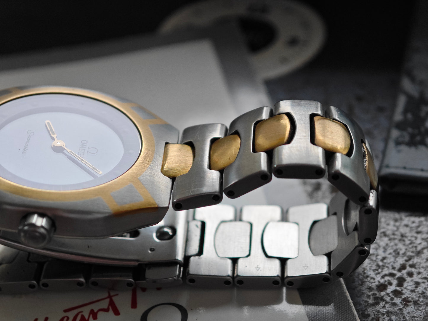 OMEGA SEAMASTER POLARIS Bracciale bicolore multifunzione FULL SET del 1994