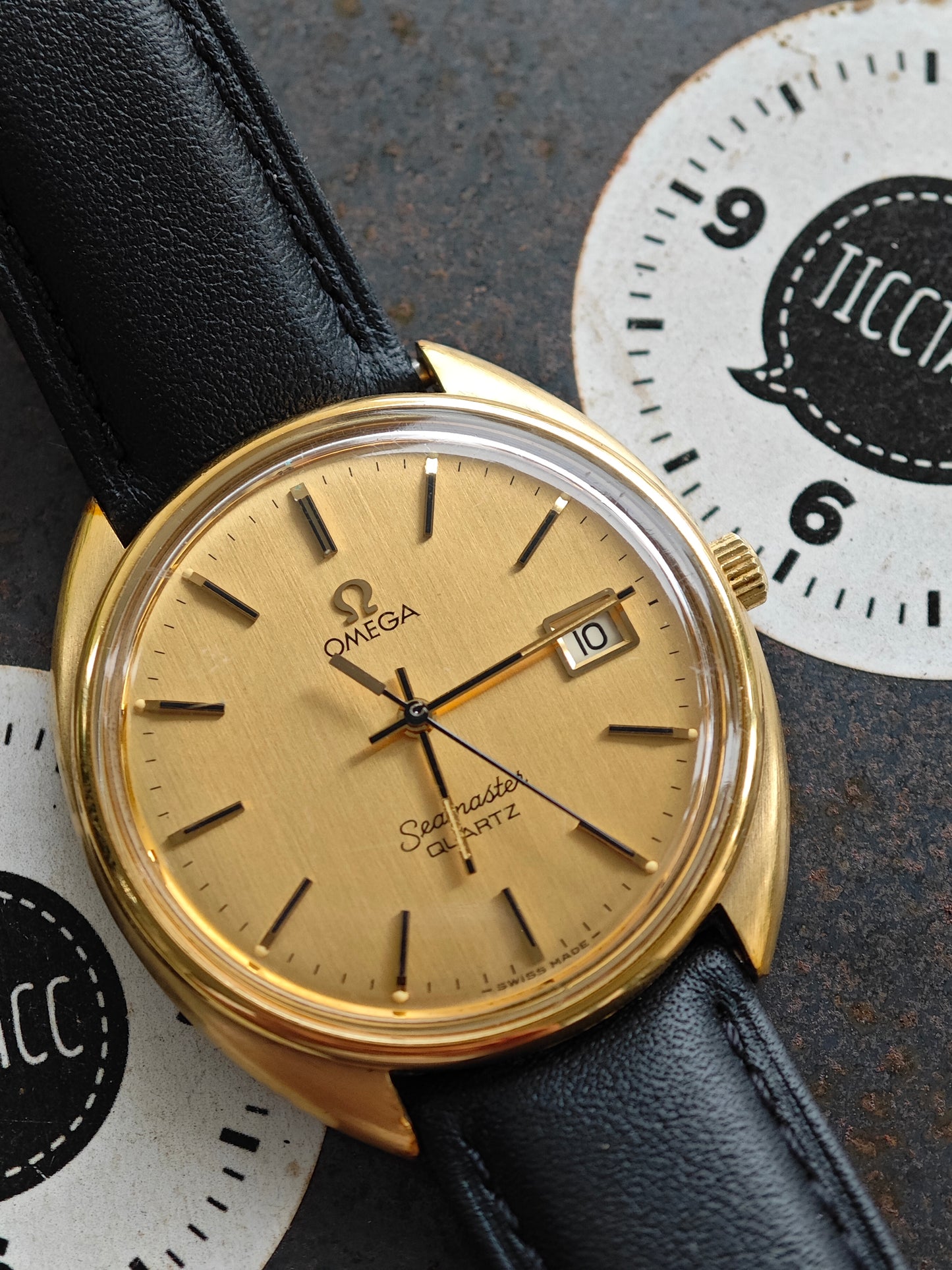 OMEGA SEAMASTER Quarzo placcato oro Cal. 1342