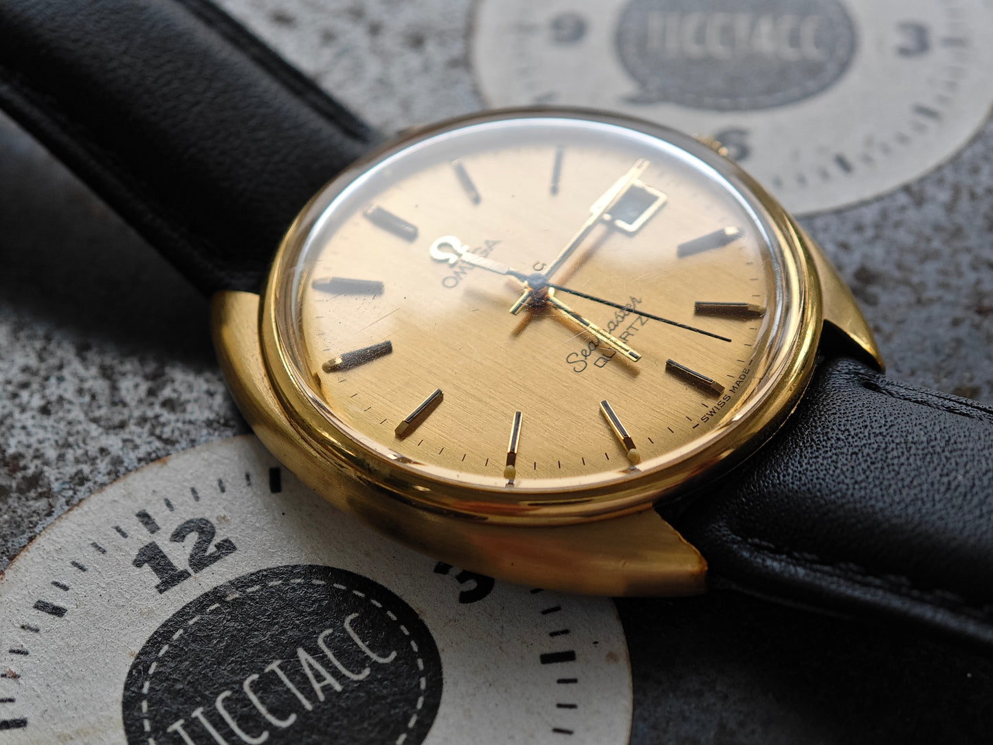 OMEGA SEAMASTER Quarzo placcato oro Cal. 1342