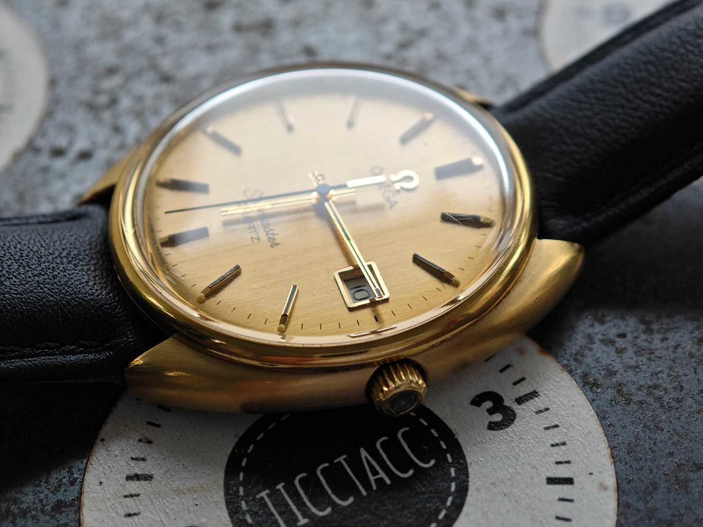 OMEGA SEAMASTER Quarzo placcato oro Cal. 1342
