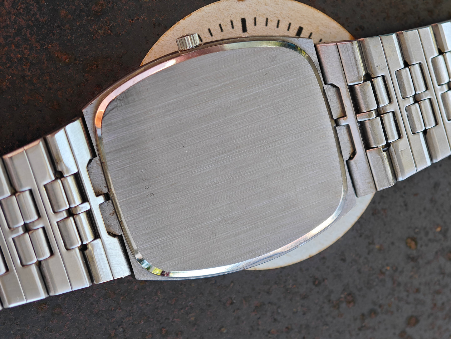 As New OMEGA DeVille De Ville Slate Dial AP style bracelet Cal. 1336