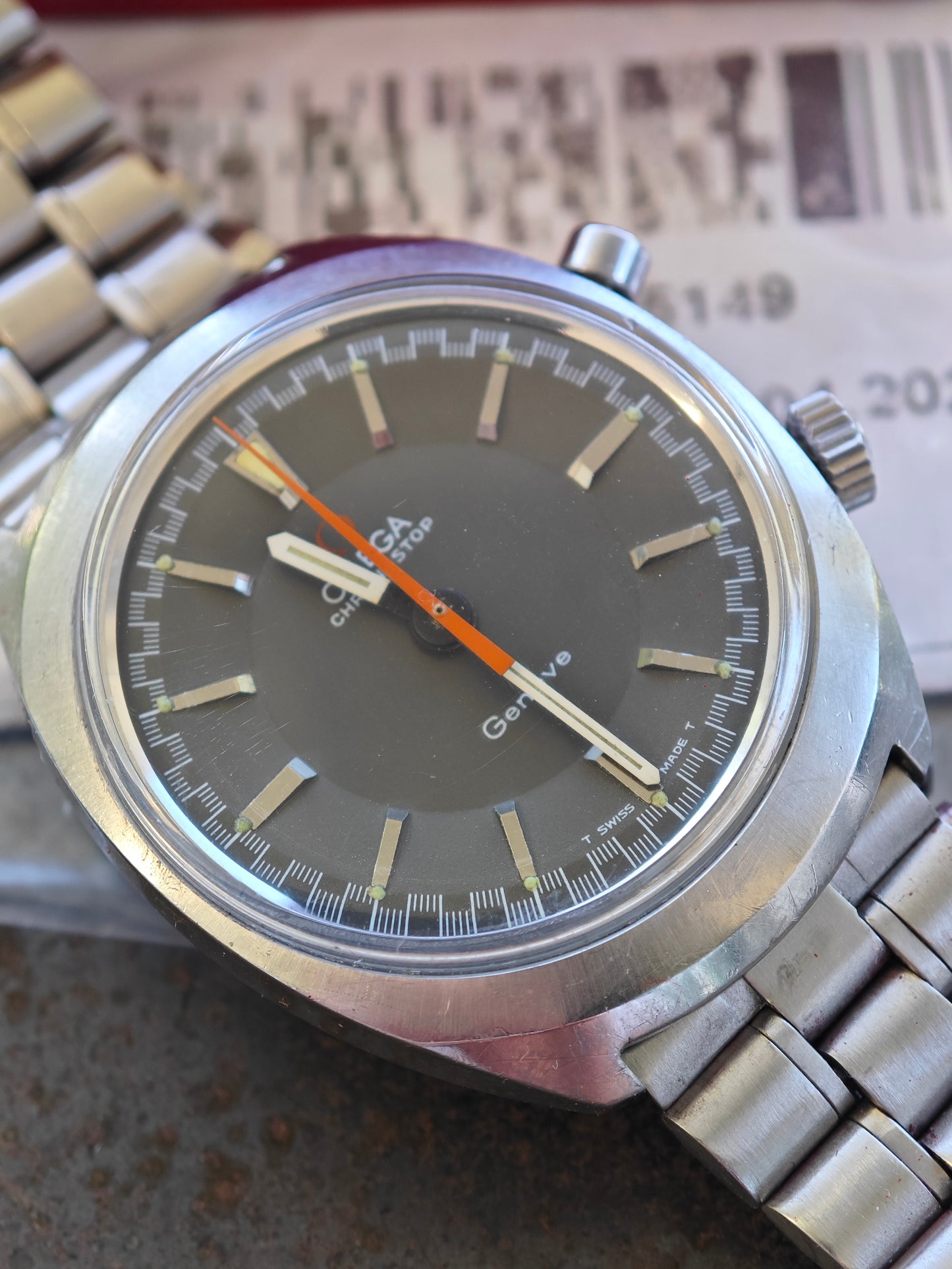OMEGA Geneve ChronoStop & super rare bracelet, box and service papers 04-2024