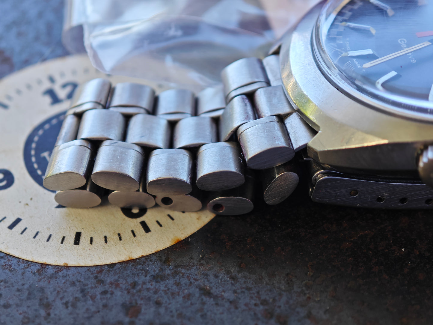 OMEGA Geneve ChronoStop & super rare bracelet, box and service papers 04-2024