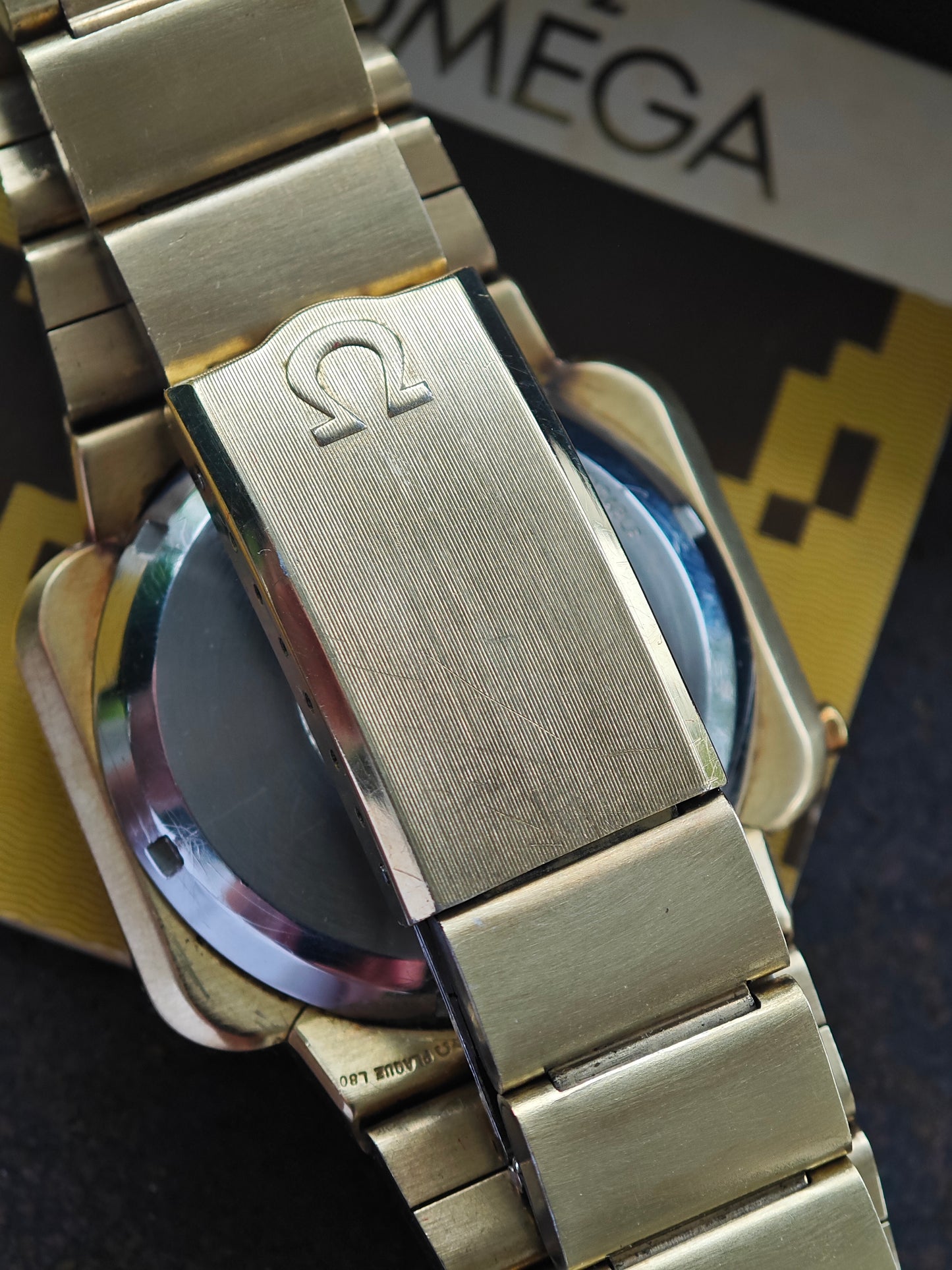 N.O.S. OMEGA Time Computer TC3 LED cal. 1602 gold plated Full Set 1977 - New Module