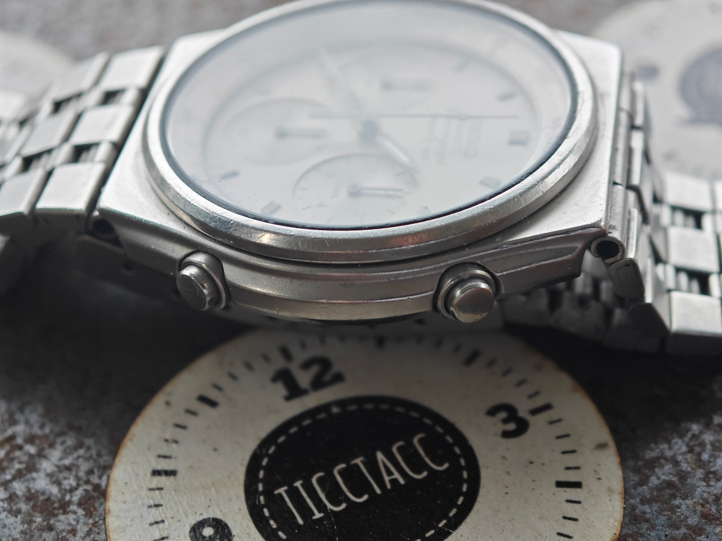 Rare SEIKO Grey Ghost 7a28-7079 with long 19cm bracelet