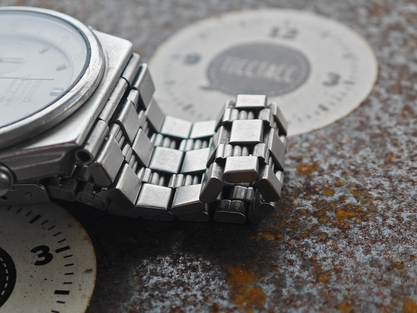 Rare SEIKO Grey Ghost 7a28-7079 with long 19cm bracelet