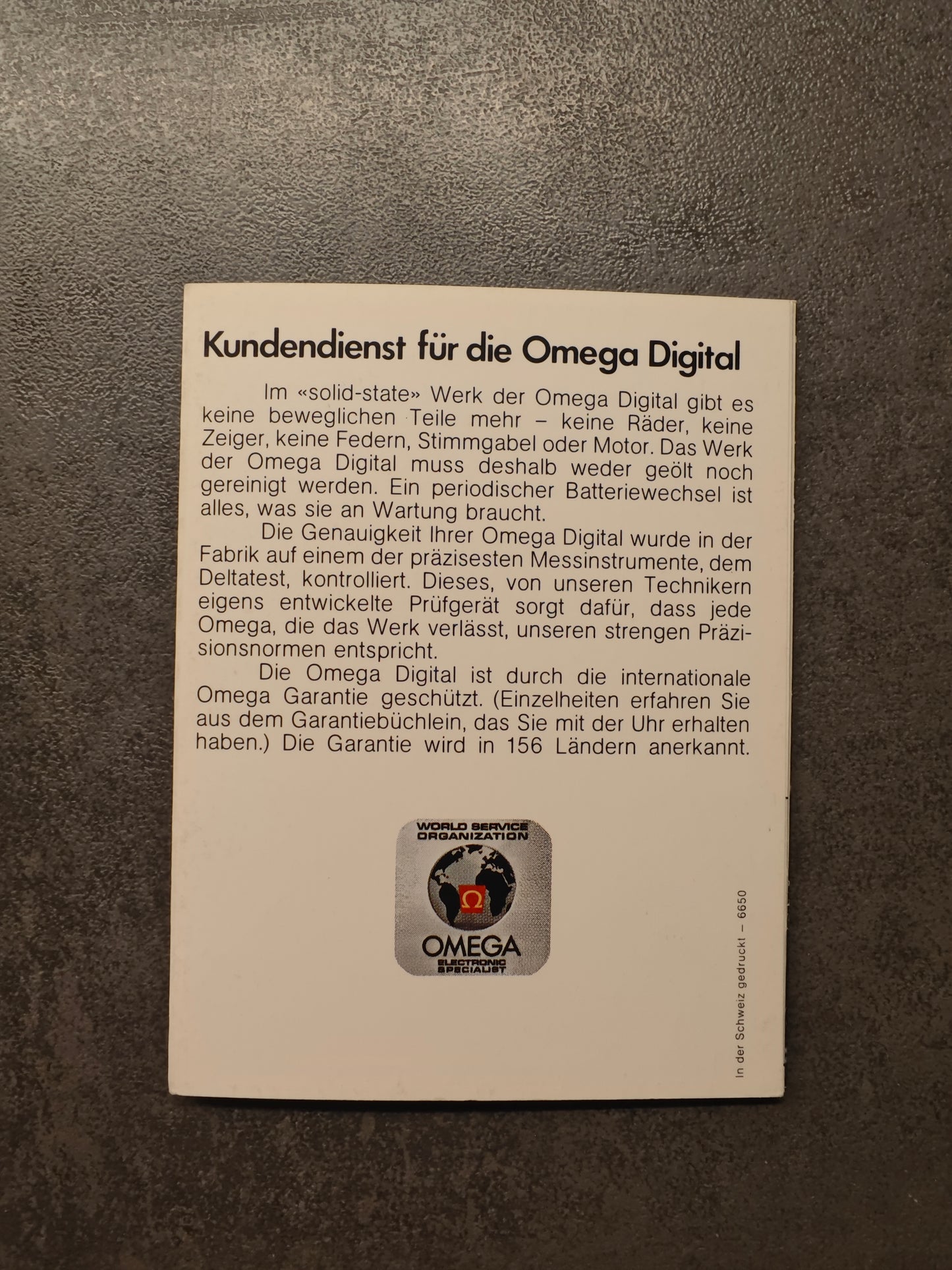 Ultra Rare Manual for the OMEGA Digital LED Caliber 1602 Like TC3 or Constellation