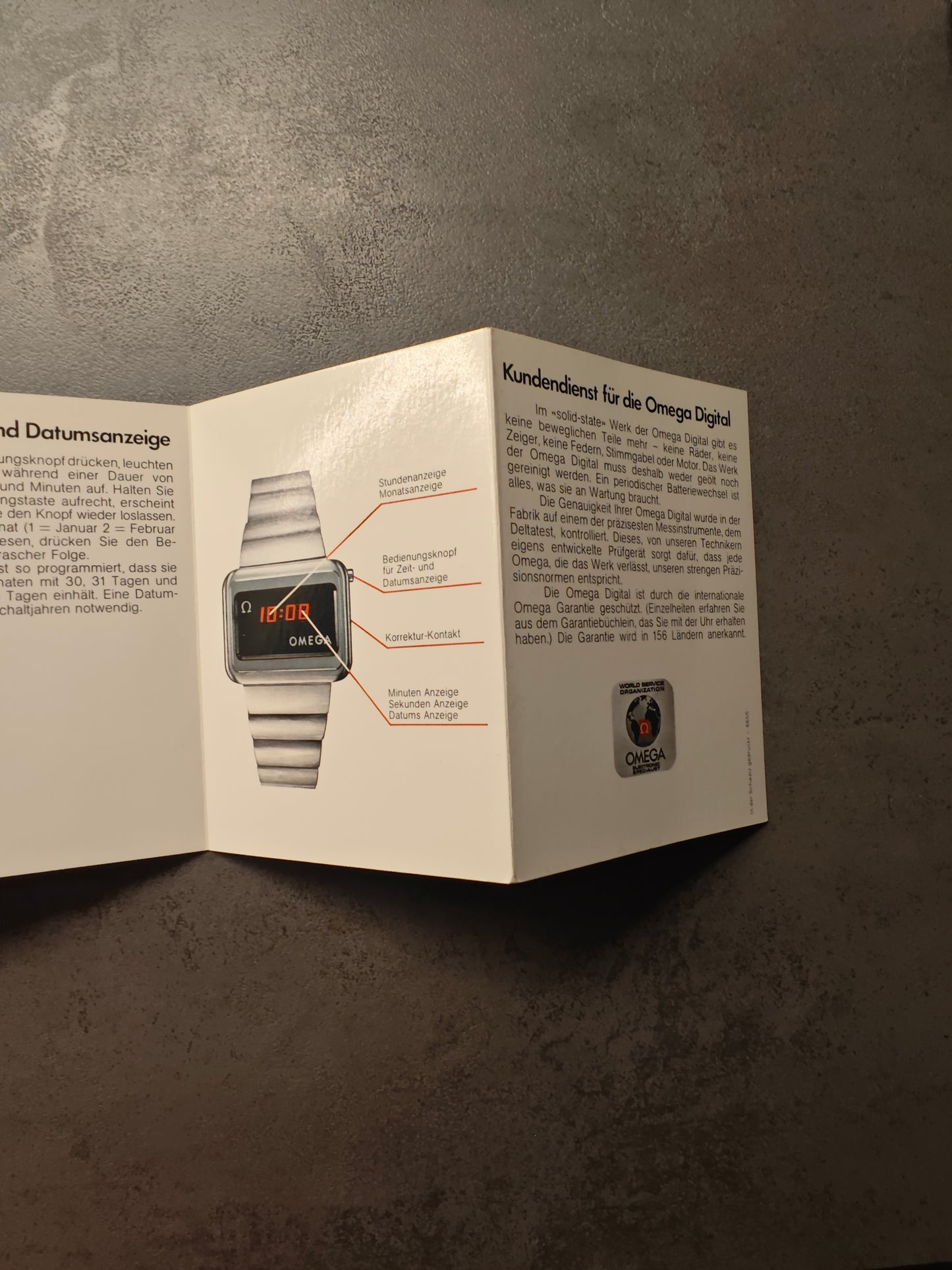 Ultra Rare Manual for the OMEGA Digital LED Caliber 1602 Like TC3 or Constellation