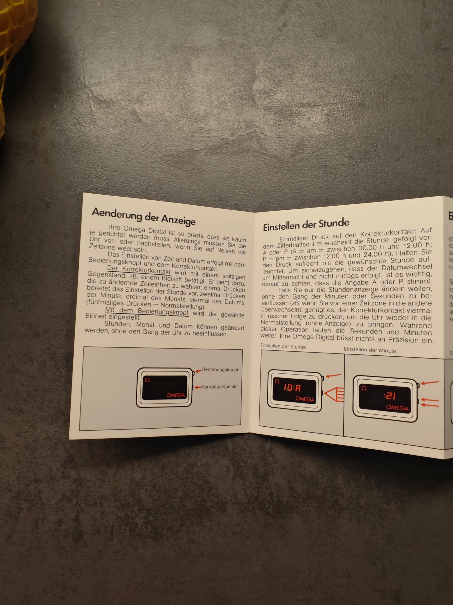 Ultra Rare Manual for the OMEGA Digital LED Caliber 1602 Like TC3 or Constellation