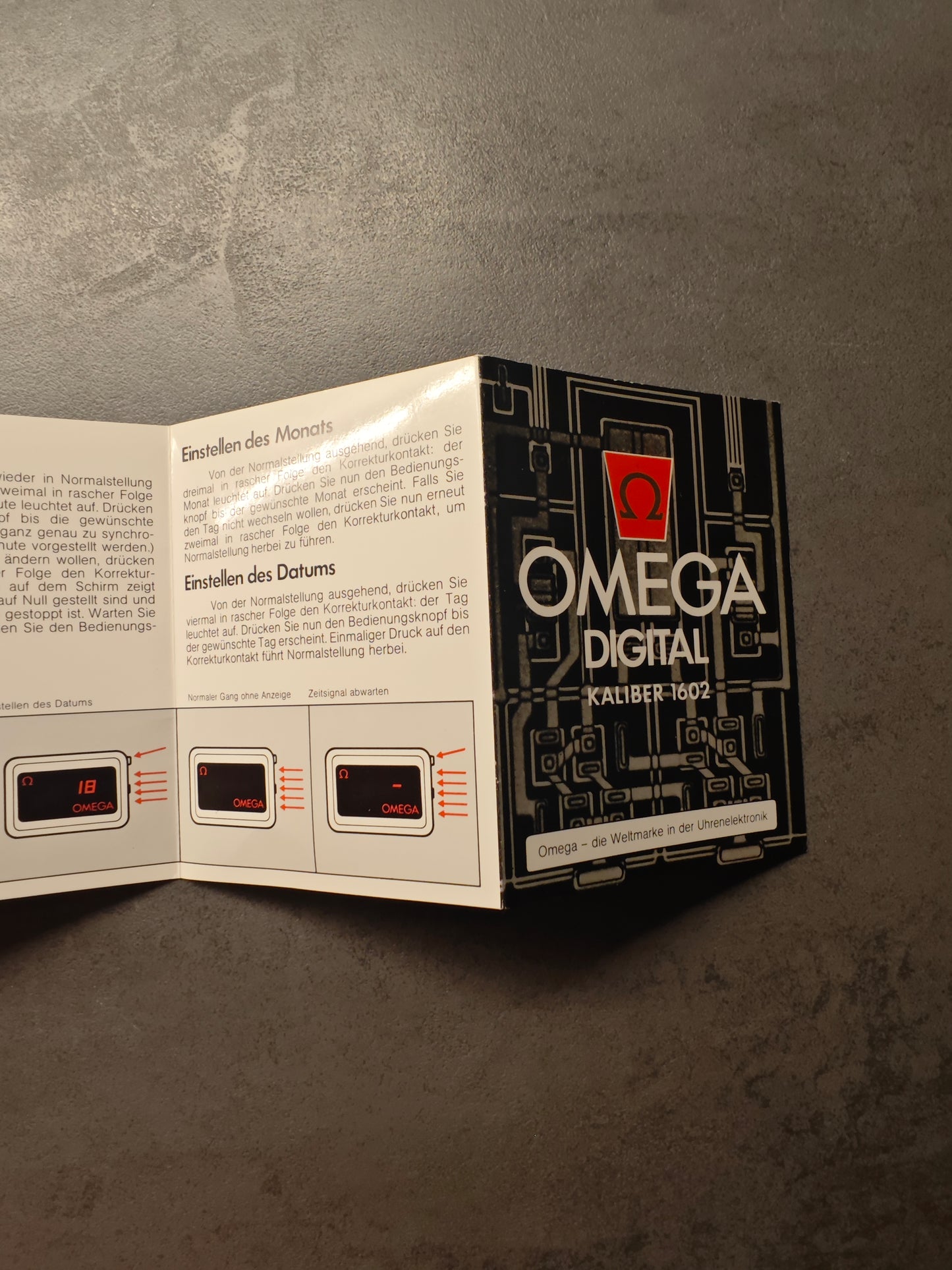 Ultra Rare Manual for the OMEGA Digital LED Caliber 1602 Like TC3 or Constellation