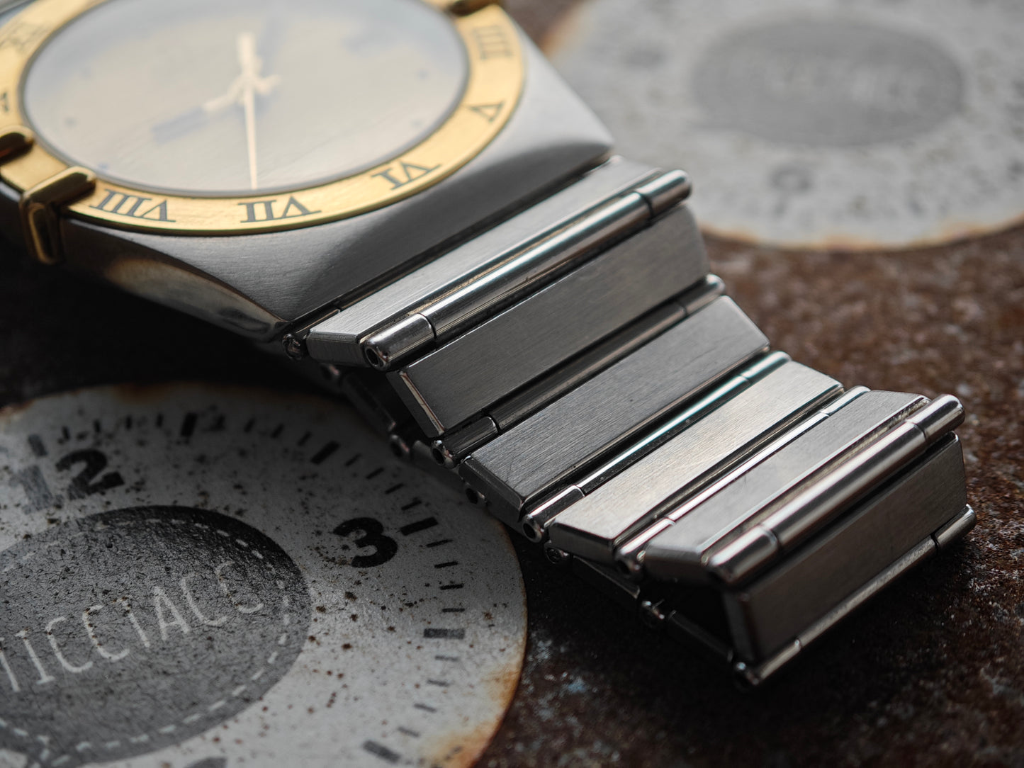 OMEGA Constellation Bicolor Gold / Black with 18,0 cm bracelet