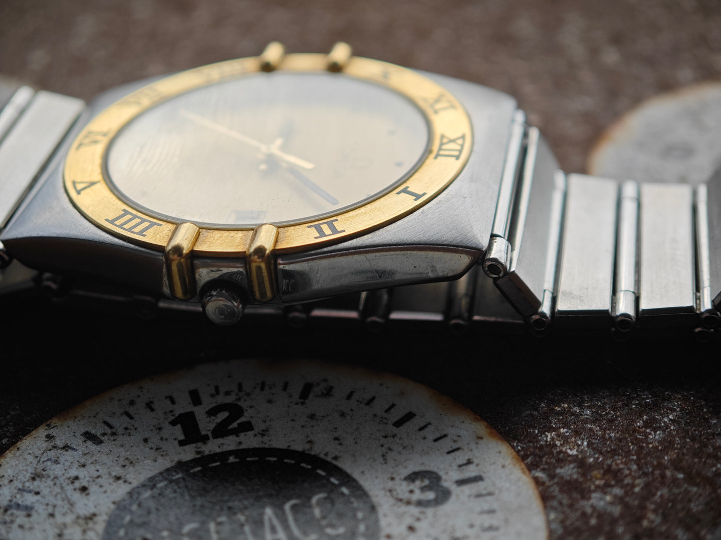 OMEGA Constellation Bicolor Gold / Black with 18,0 cm bracelet