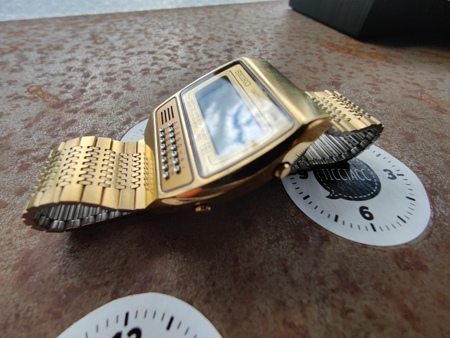 MINT SEIKO C359-5000 FULL SET gold plated