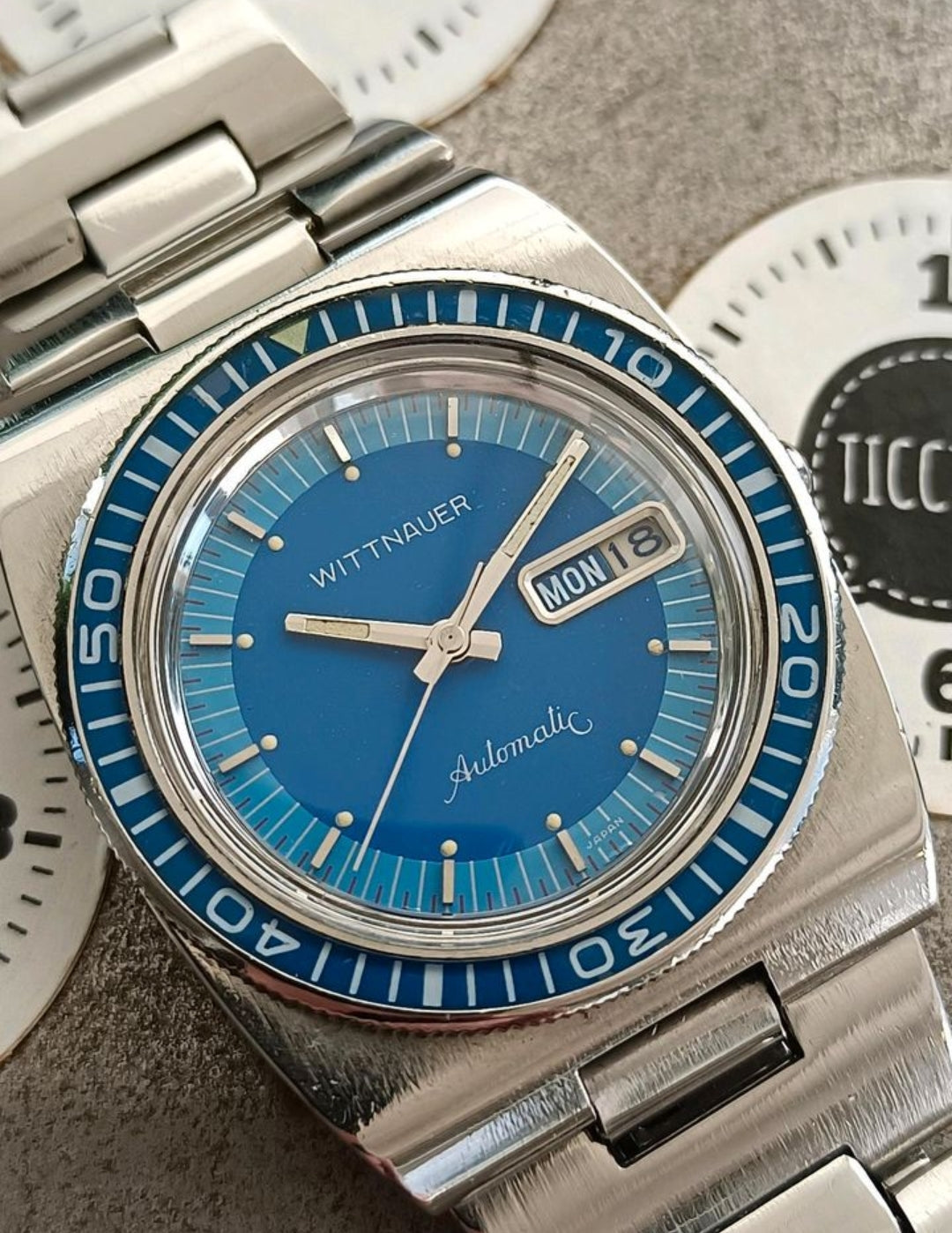 Wittnauer Automatic Diving Watch - Blue Dial - High Beat