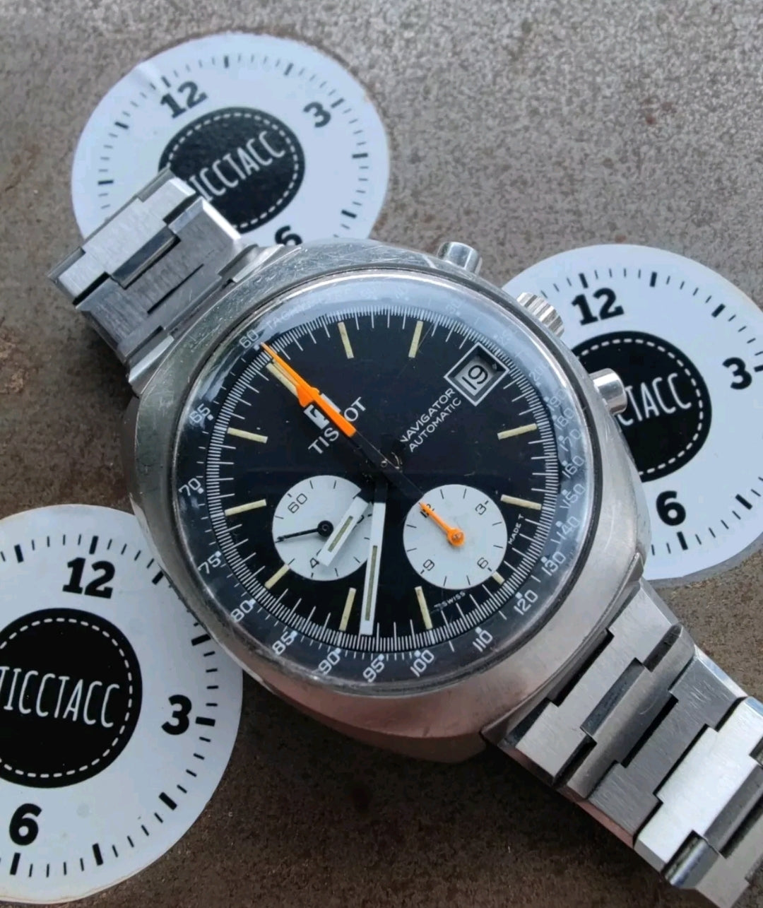 Tissot Navigator Reverse Panda with Lemania 1341