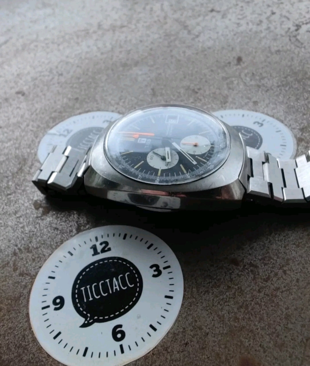 Tissot Navigator Reverse Panda with Lemania 1341