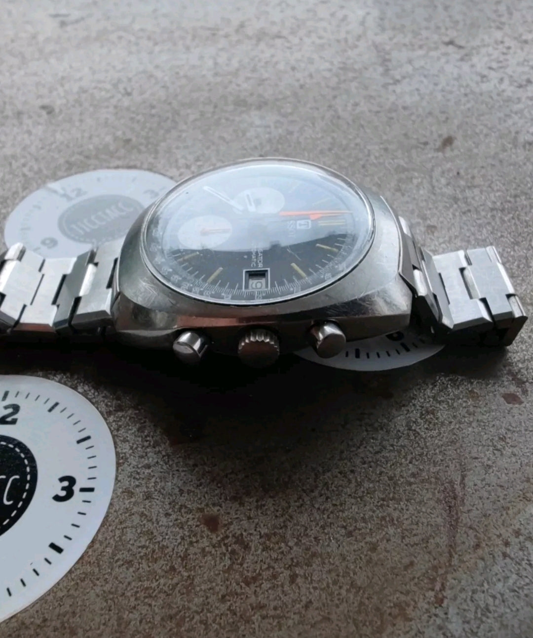 Tissot Navigator Reverse Panda with Lemania 1341