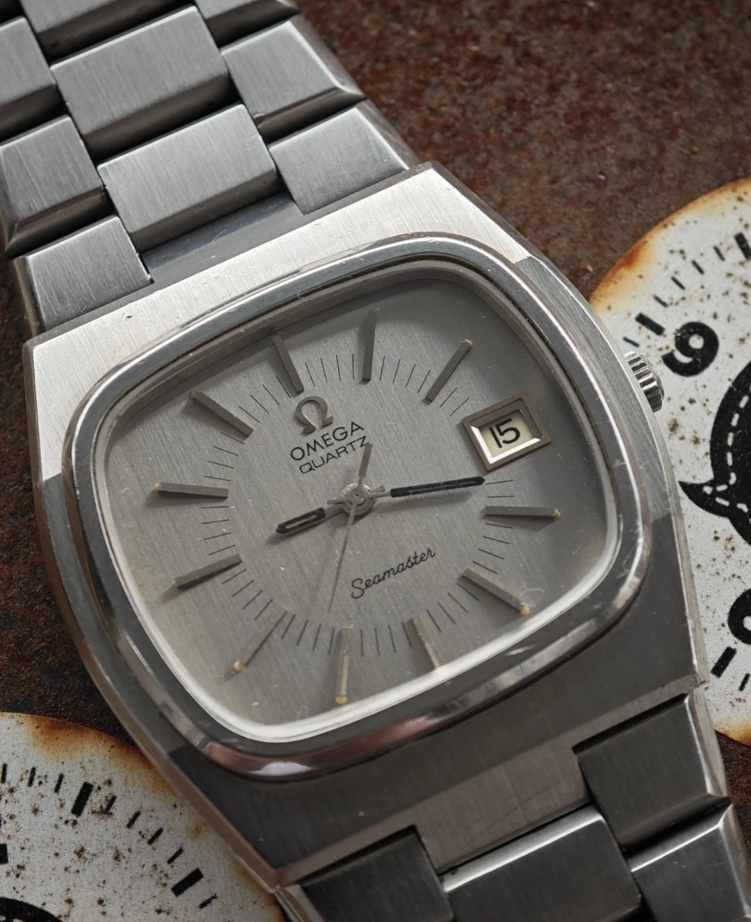 OMEGA Seamaster Quartz & Serviced rare bracelet 18,5 cm