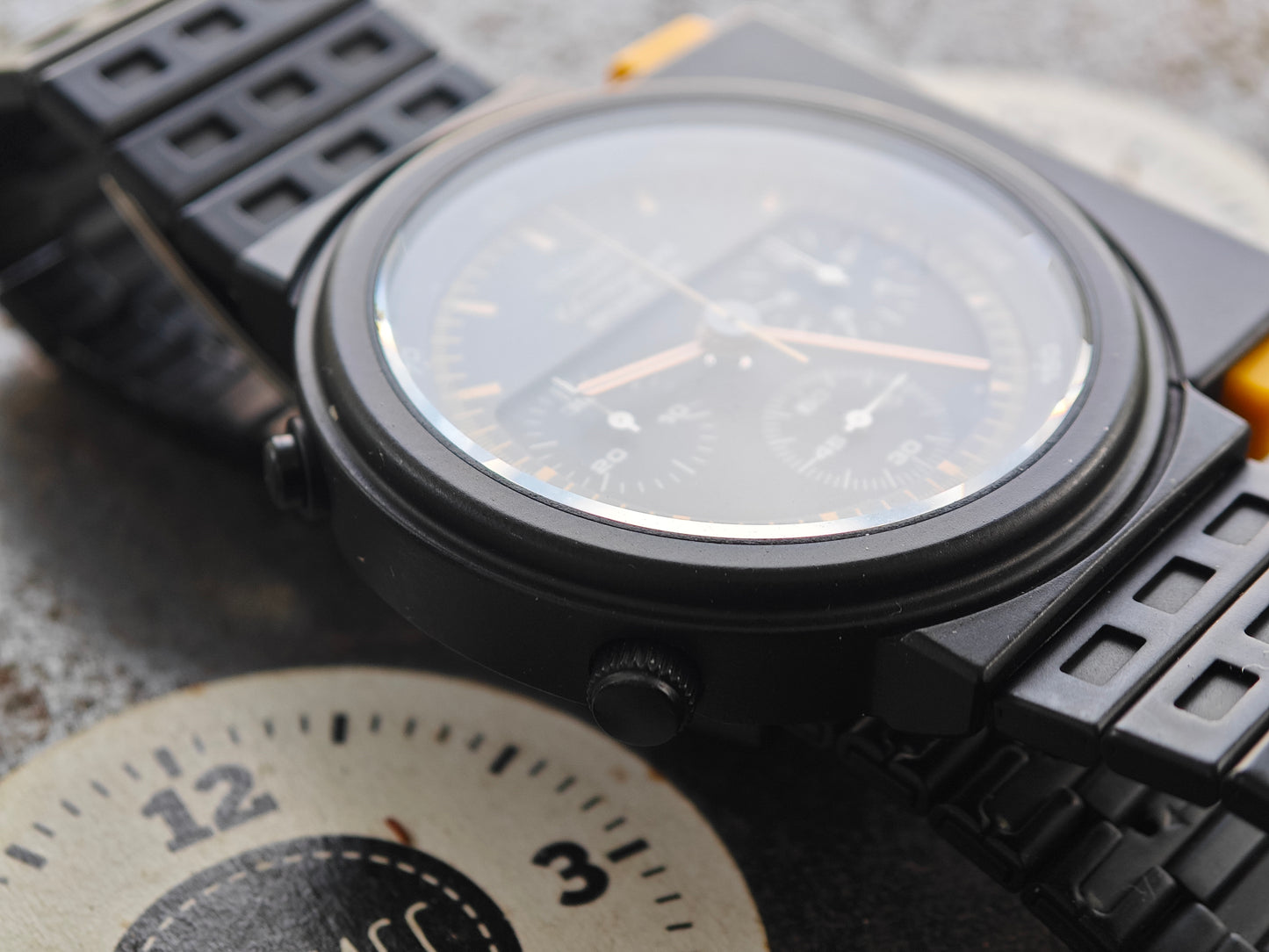 NOS SEIKO Alien Ripley 7a28-7000 PVD nero