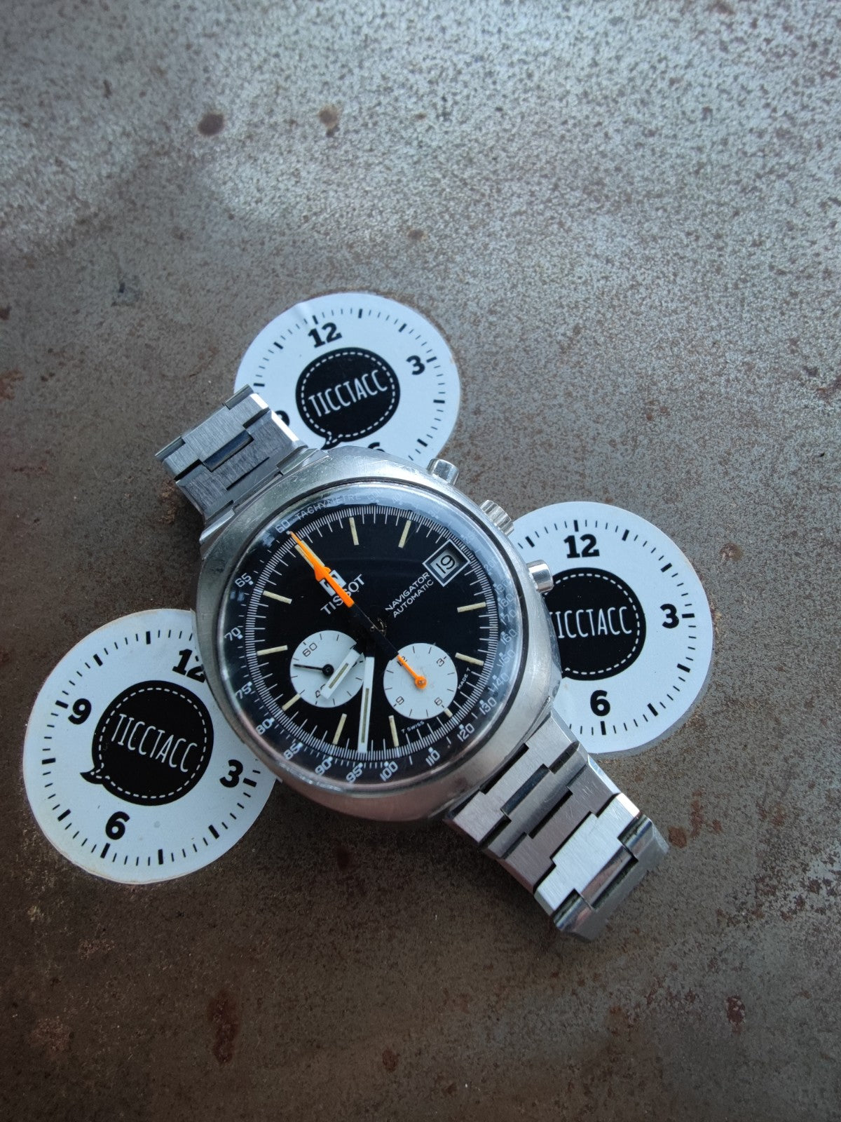 Tissot Navigator reverse Panda with Lemania 1341 TiccTacc