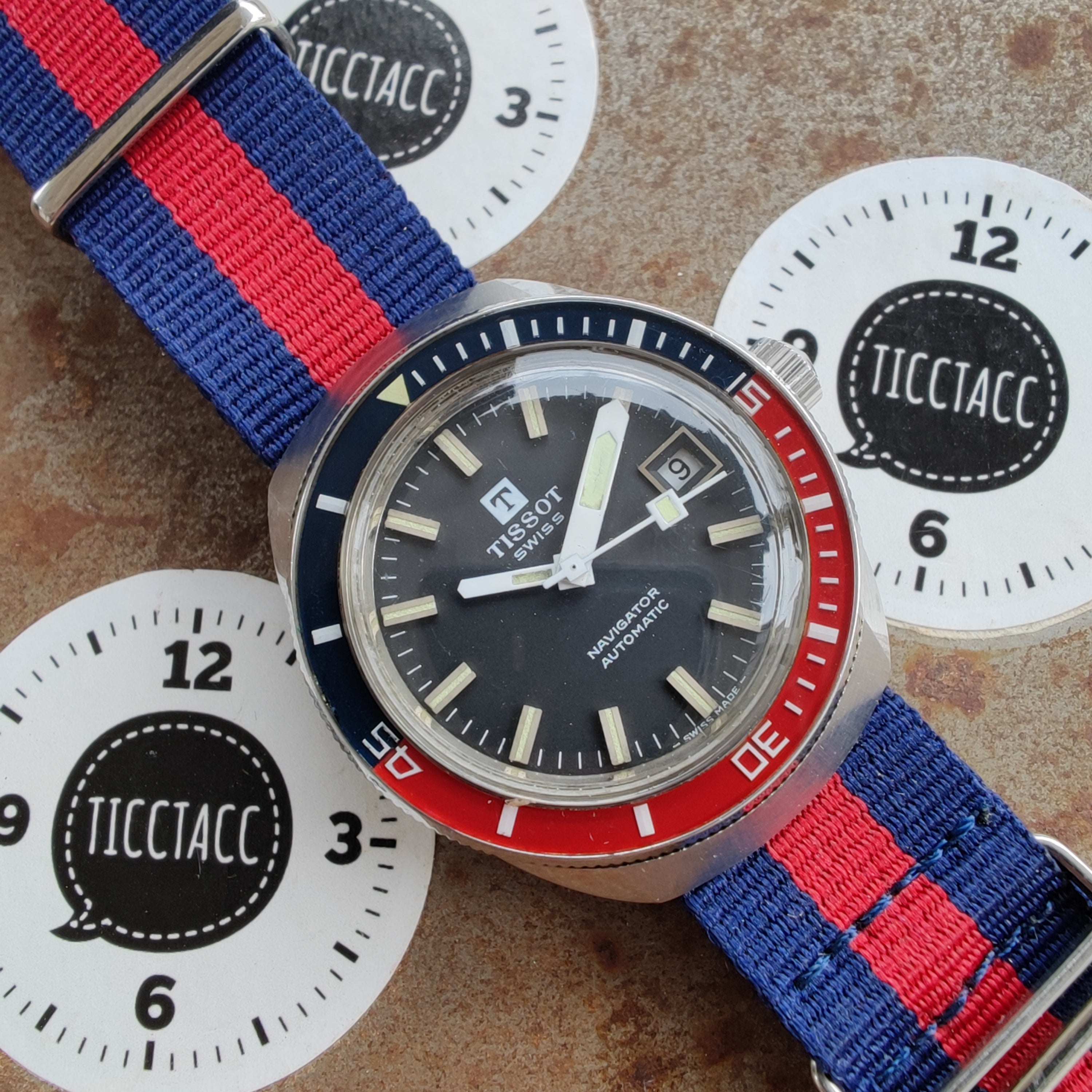 Vintage Tissot Navigator PEPSI on NATO strap