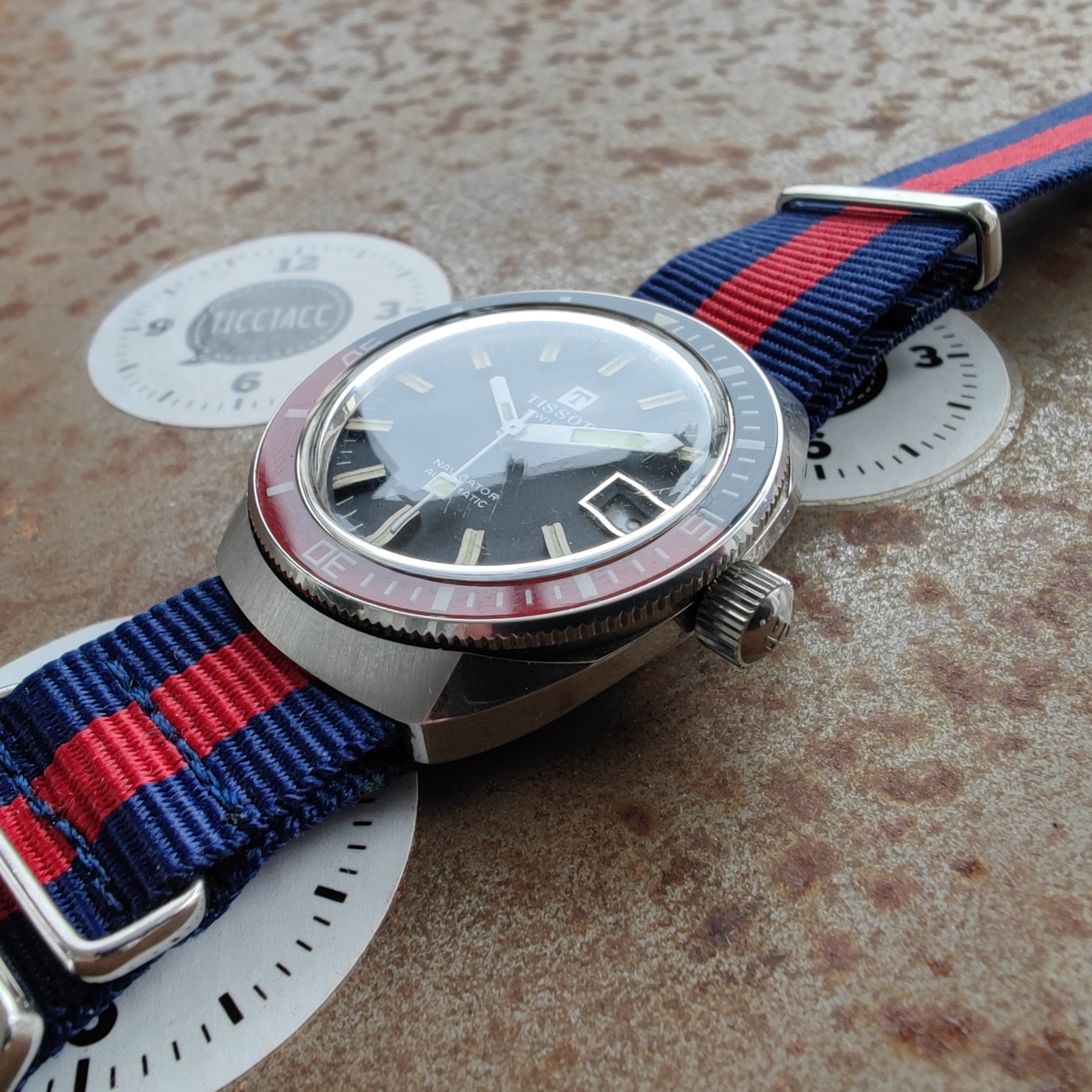 Vintage Tissot Navigator PEPSI on NATO strap